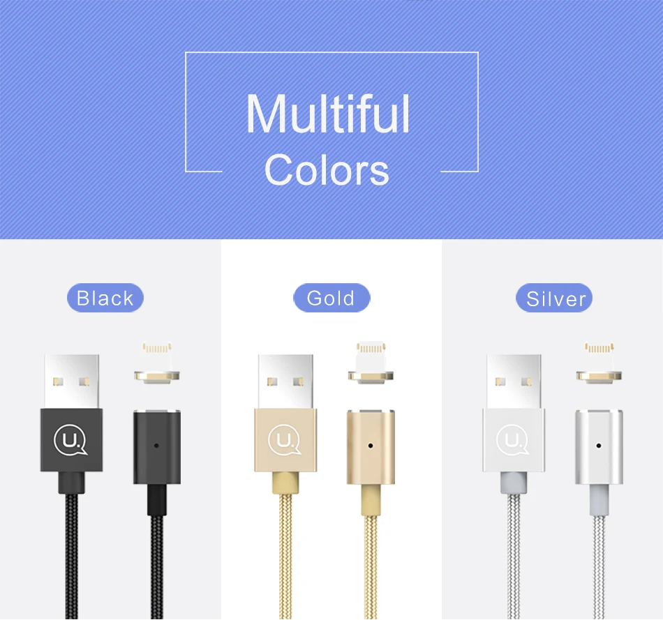 Магнитный кабель USB type-C USAMS USB C 1 м нейлоновый Магнитный кабель для синхронизации данных и зарядки Магнитный USB-C кабель для зарядки type-C