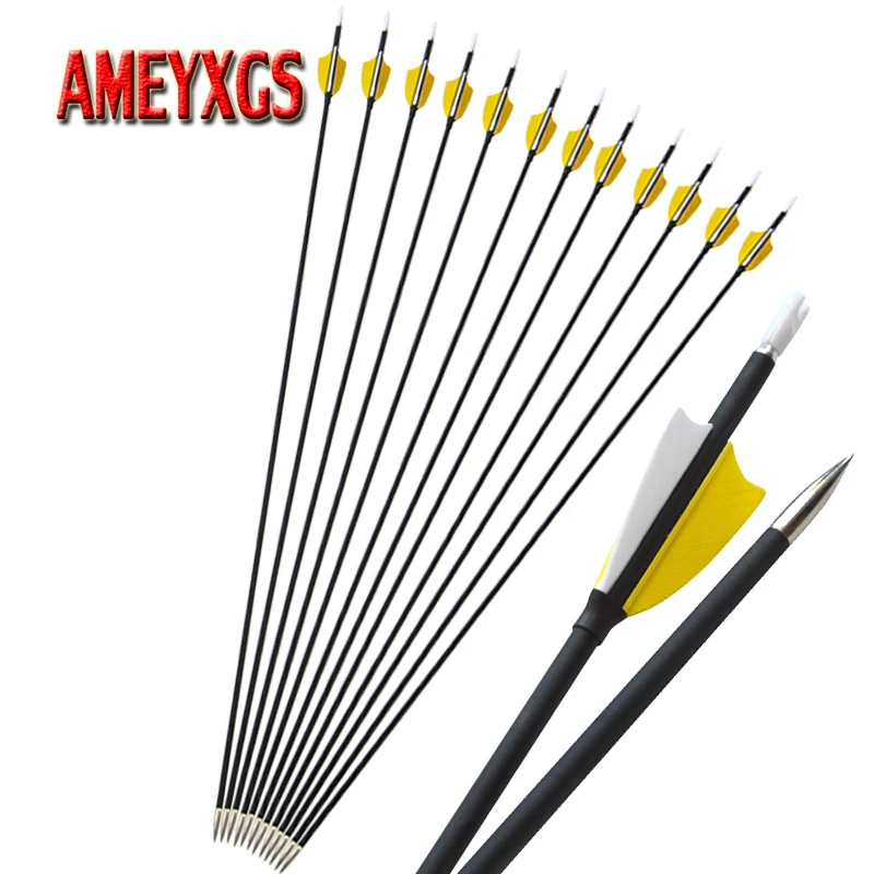 

9/12pcs Archery 31inch Spine 1000 Carbon Arrow 2" Turkey Feathers Composite Carbon Fiber Arrows For Hunting Shooting Accessories