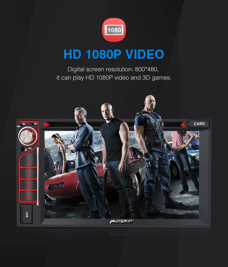 Cheap Pumpkin 2 Din 6.2"Universal Android 9.0 GPS Car Radio RAM 4G ROM 32G Stereo Audio Player GPS Navigation Wifi OBD2 DAB FM RDS 10