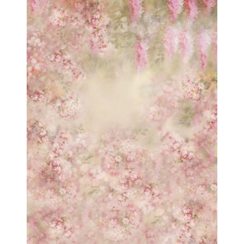 OMG_Shop 3x5ft Vintage Light Pink Flower Photo Backdrop Baby Children Canvas Photography Backgrounds