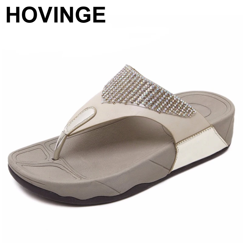 Хит продаж женские летние удобные дышащие сандалии HOVINGE на плоской подошве