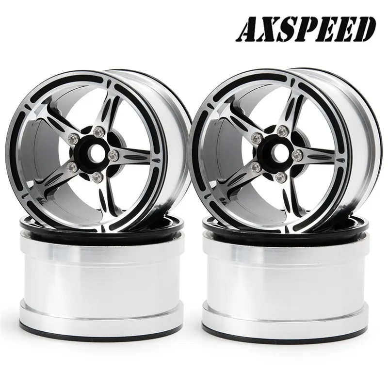 #23 2.2 inch metal Beadlock wheel Rims silver for Rc car wraith 90048 RR10 RC Rock Crawler