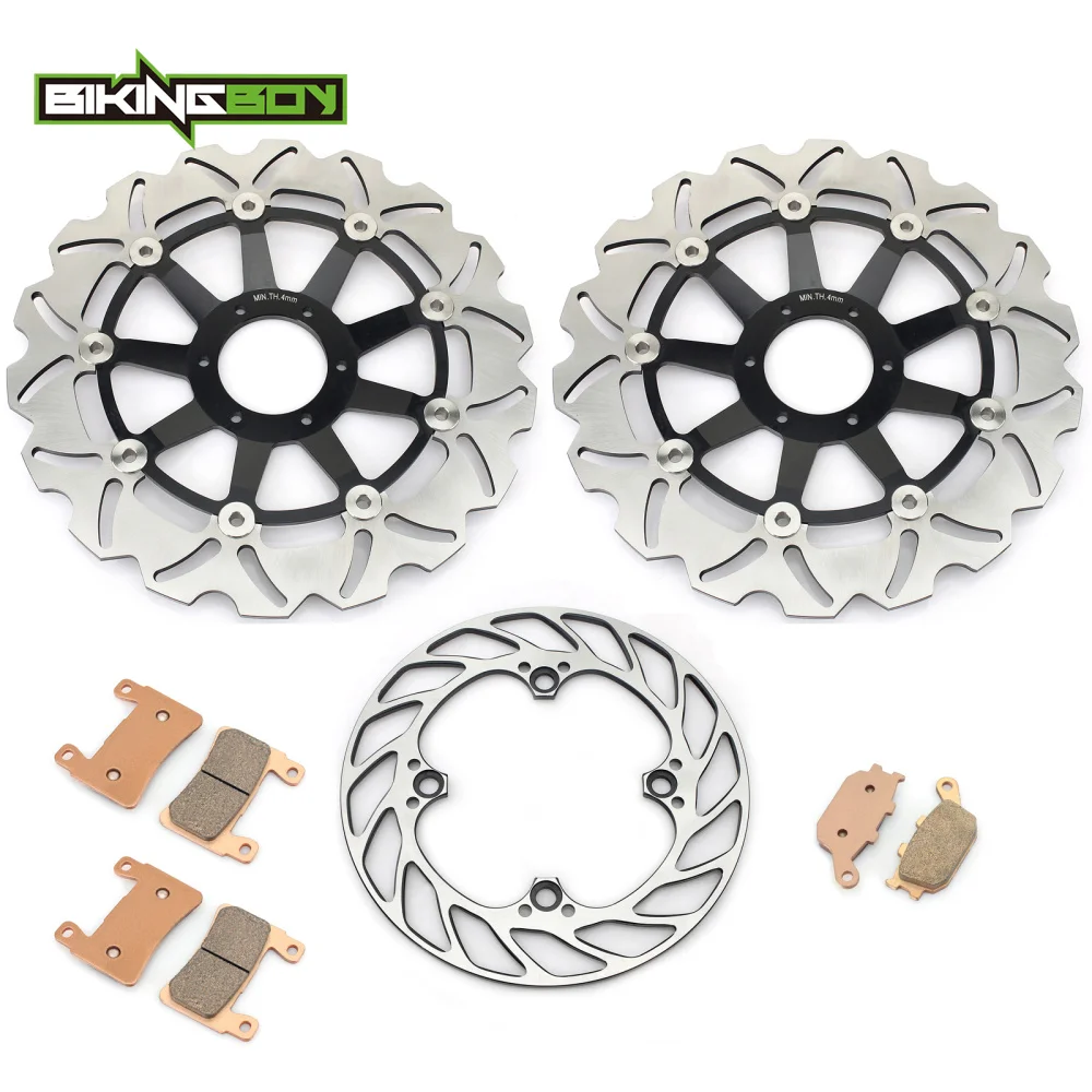 BIKINGBOY для Honda CBR 600 F FX FY 1999 2000 CBR 600 F4 SuperSport 1999 2000 3 шт. Передние Задние тормозные диски роторы колодки