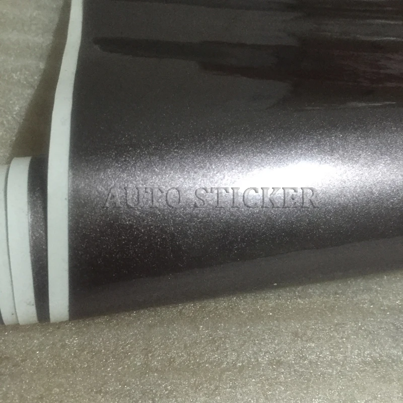 Gray Glossy Metallic Vinyl Wrap 5