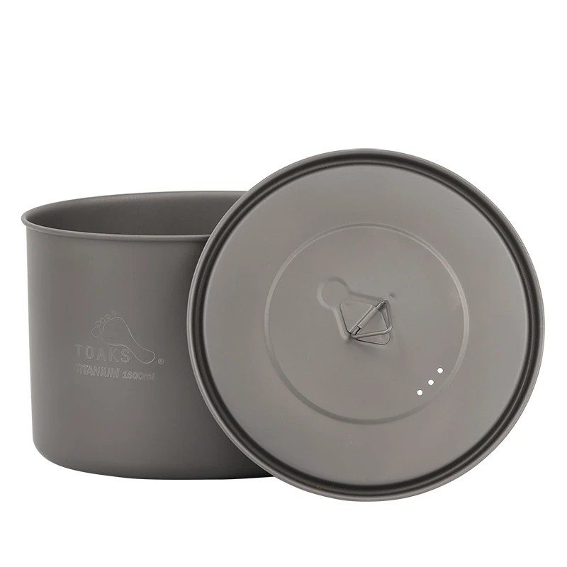 TOAKS Титановая посуда 1600 мл горшок для кемпинга приготовления пищи пикника