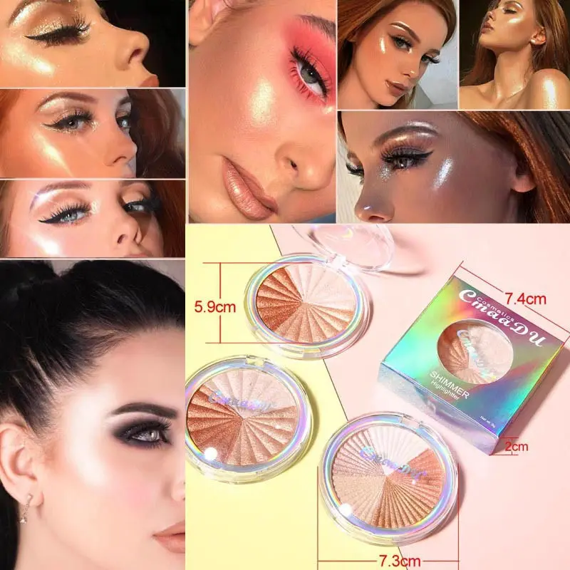 

Cmaadu Iluminador Highlighter Palette Bronzer Blush Highlights Contouring Bronzing Powder For Face Beauty Makeup Comestics