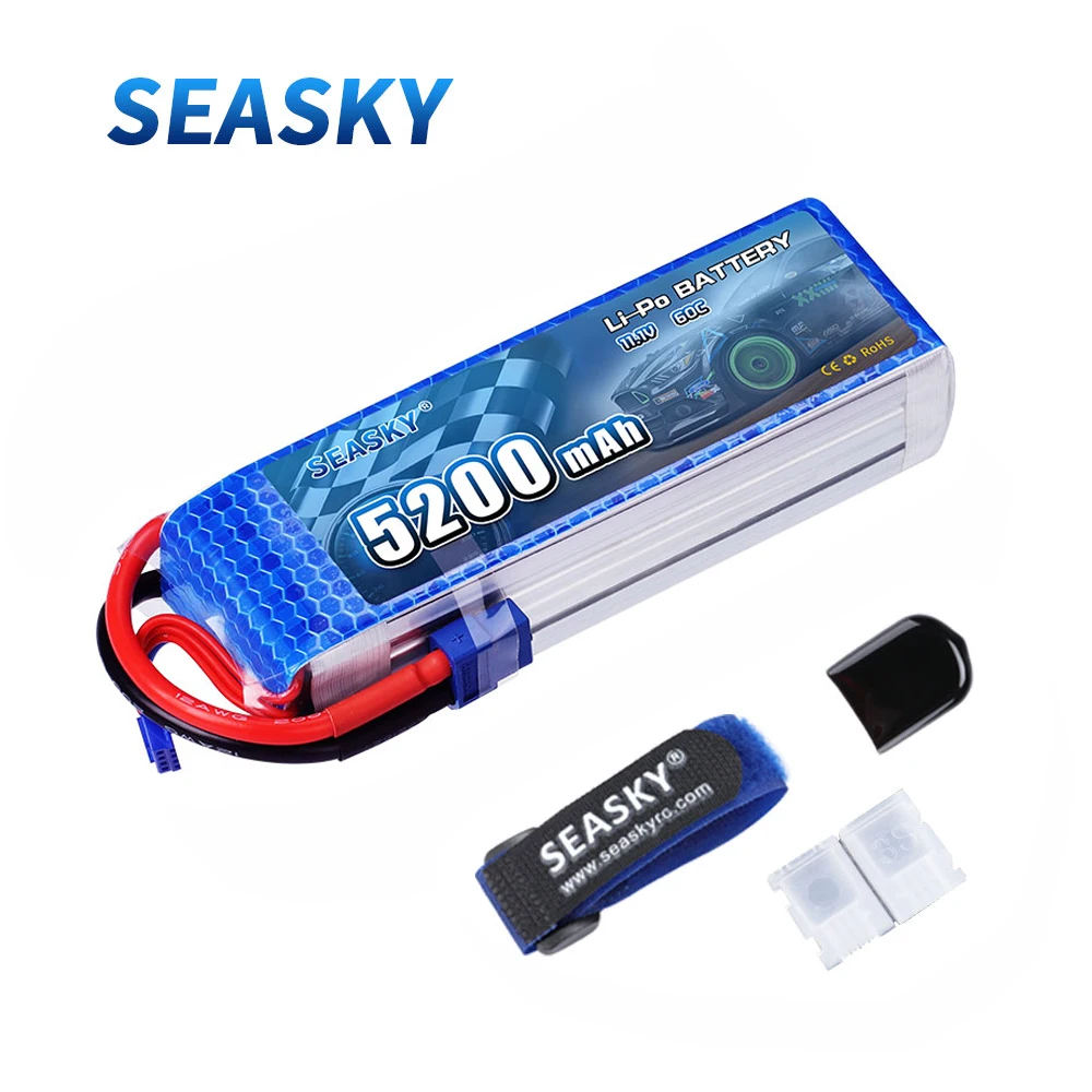 Аккумулятор SEASKY Lipo 2S 3S 4S 5S 6S 7,4 V 11,1 V 14,8 V 22,2 V 1500mah 2200mah 5200mah 6000mah lipo bateria для гоночного дрона FPV