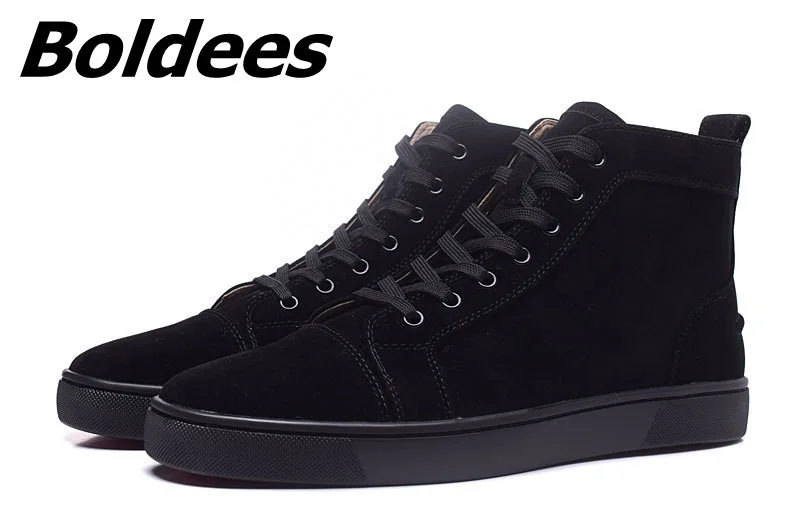 Boldees Classic Suede Men Shoes High Top Black Luxury Brand Lace Up Sneakers Shoes Men Zapatos Hombre Casual Flats Gym Sneakers Boldees Classic Suede Men Shoes High Top Black Luxury Brand Lace Up Sneakers Shoes Men Zapatos Hombre Casual Flats Gym Sneakers