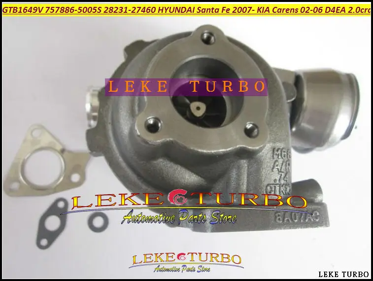 GTB1649V 757886 757886-5005S 757886-0005 28231-27460 Turbo Turbocharger For HYUNDAI Santa Fe KIA Carens 2002- D4EA D4ED D4EF 2.0L (2)