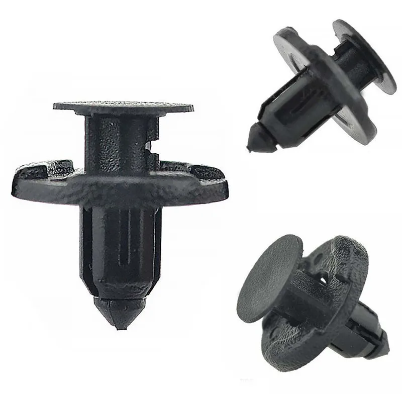100 Clip Paraspruzzi Per Paraurti E Porte Auto, Foro 8 Mm, In Nylon, Compatibili Con Honda Accord, Civic, CR-V (1995-2018)