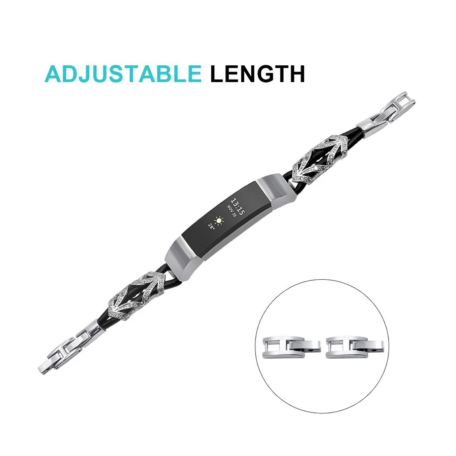  For Fitbit Alta HR Bands Leather Cord Wristband Bracelet Replacement Watch Band Strap for Fitbit Al - 32904480607