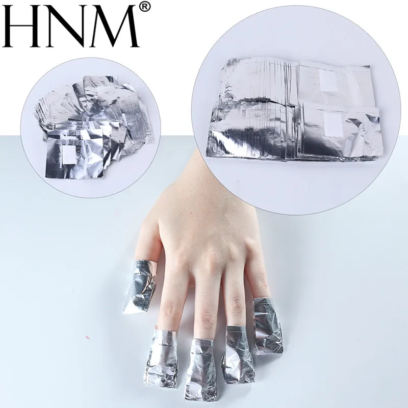 HNM 50PCS/LOT Tin Foil Aluminium Removal Wraps Soak Off Acrylic Gel