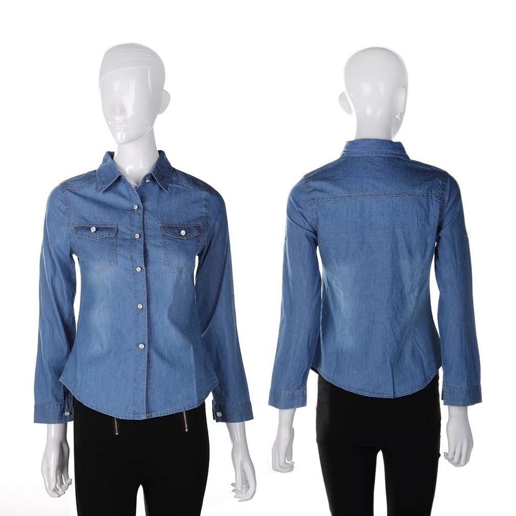 Popular Chambray Shirt Women-Buy Cheap Chambray Shirt