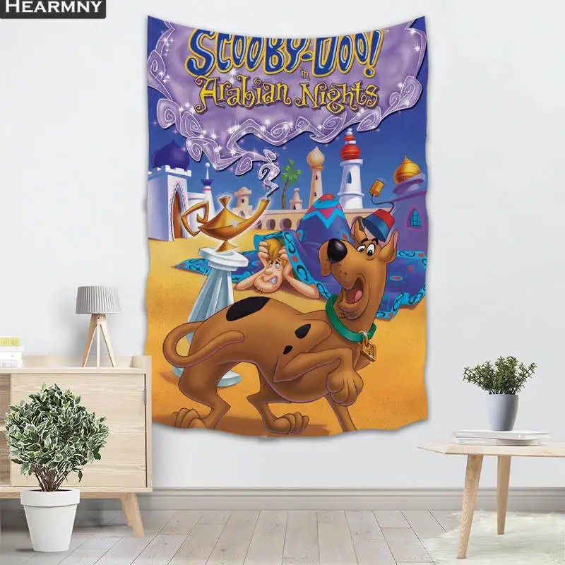 Фоновая ткань valance гобелен настенный подвесной на заказ Scooby Doo спальня гостиная одеяло Йога пляжное полотенце скатерть