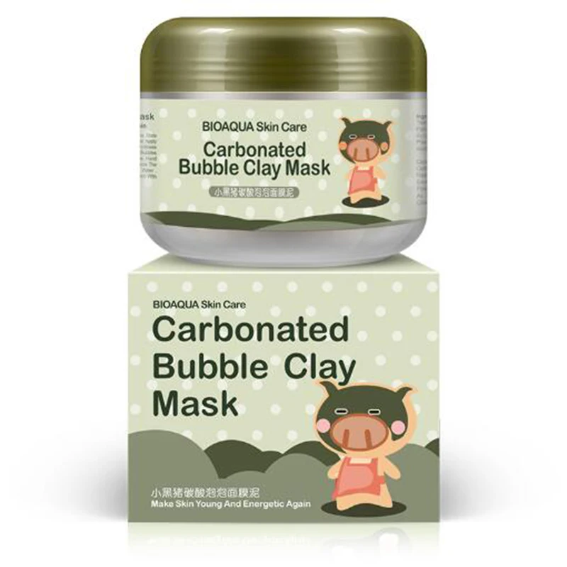 BIOAQUA Bubble Mud маска для сна свинка коллаген для кожи Маска глубокое увлажнение карбонат глубокое очищение Весна и лето моющая маска
