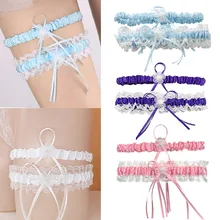 Для женщин женские, свадебные Подвязка невесты с бантом эластичность модная дышащая Свадебная вечеринка; Прямая поставка