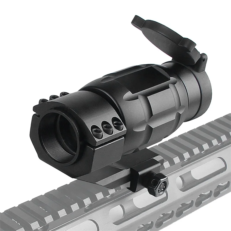 Tactical 3x25MM Magnifier Riflescope Optics Rifle Scope fit 20MM Rail w Protect Cover for Airsoft Hunting (14)