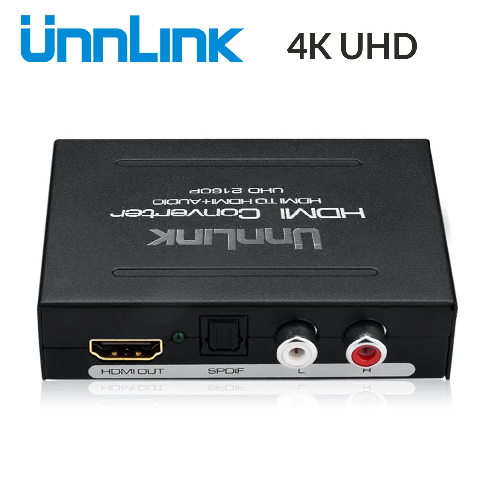 

Unnlink HDMI Audio Extractor Converter Splitter UHD4K@30Hz HIFI5.1 SPDIF Toslink Optical RCA for Fire TV Stick Chromecast Roku