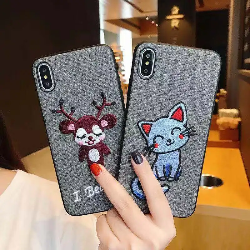 Чехол для iPhone 7 в китайском стиле с вышивкой милый чехол телефона рисунком виде