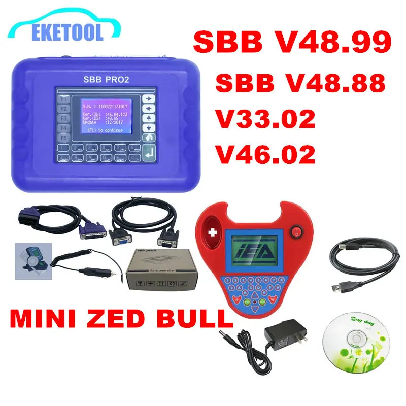 

SBB V48.99 V48.88 Newest Auto Key Programmer Transponder Silca SBB V33.02 V46.02 Mini Zed Bull SW V508 Works Multi-Car Key Maker