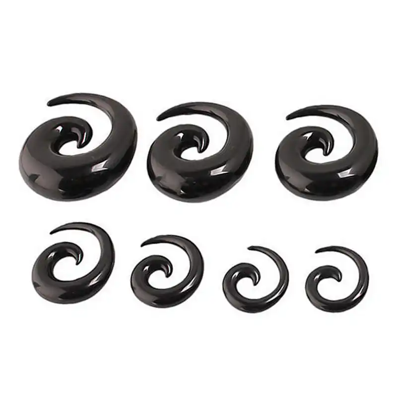 Acrílico Oreja Túneles de Piel Estrechadores Espirales Expansores Anilla Enchufe
