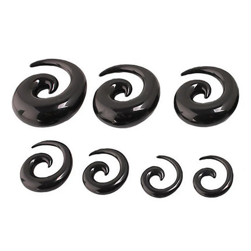 ACRYLIC FRESH TUNNEL EAR PLUG STRETCHER EXPANDER EXTENDER SWIRL