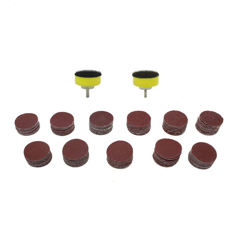 110pcs 1 inch 40-600 Grit Sanding Disc with 2.3mm 3mm Shank Polishing Pad Abrasive Tool Set