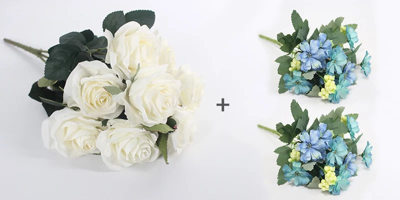 JAROWN Simulation European Small Chrysanthemum Artificial Silk Cosmos Flowers For Wedding Photography Decoration Home Decor ()