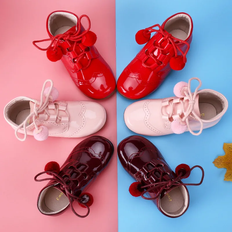 Зимняя обувь для девочек; ботильоны из натуральной кожи для малышей; коллекция года; Осенняя детская обувь для девочек; осенние ботинки для девочек