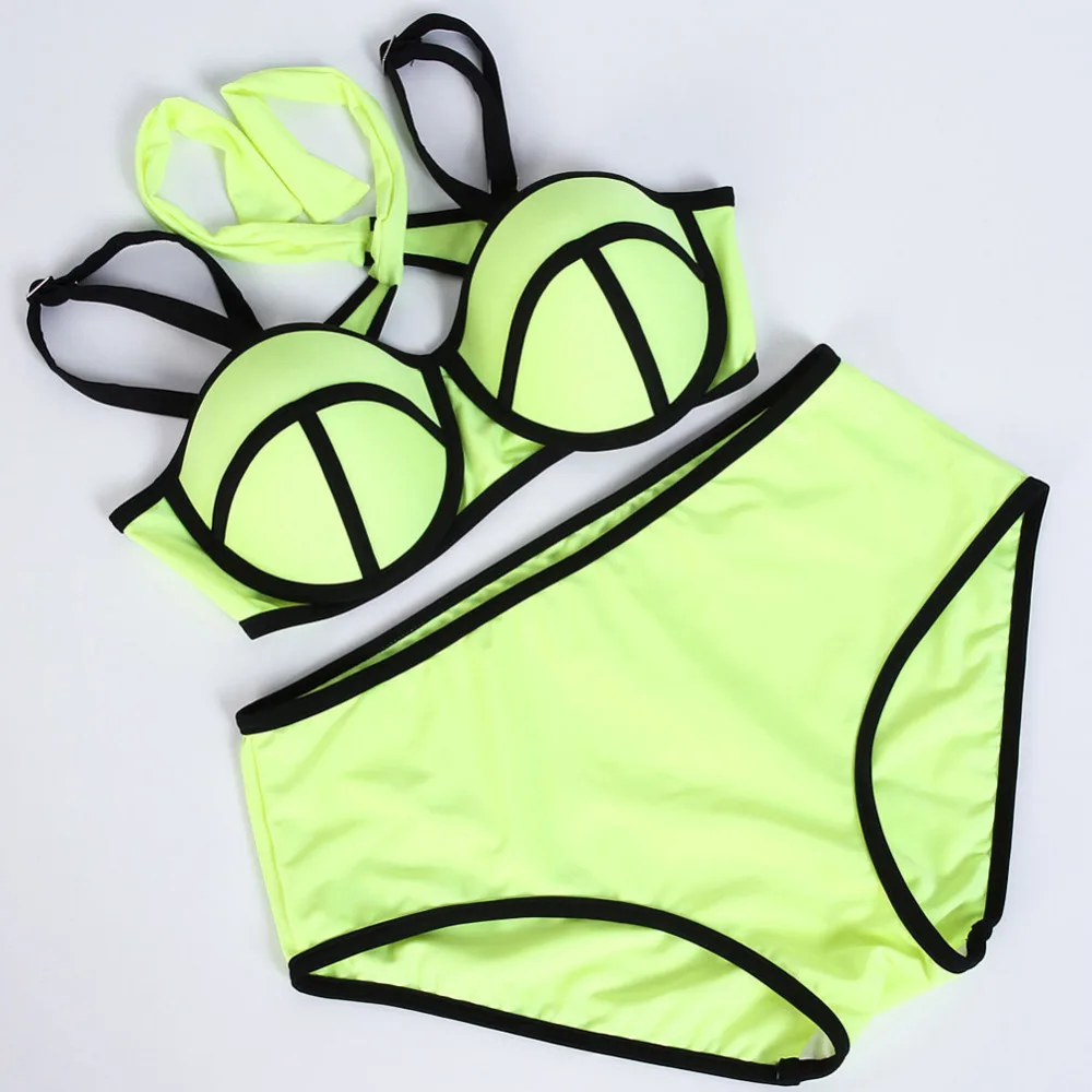 bright colored plus size swimwear