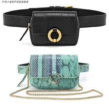 THINKTHENDO модная Женская поясная сумка с ремнем питона, сумка для телефона, сумка для путешествий, мини-слинг, сумки на плече на груди, кошелек, Новинка