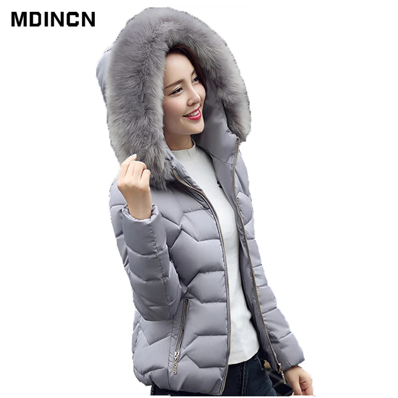 

High Quality Autumn Winter Jacket Women Parkas for Coat Fashion Female Down Jacket With a Hood Large Faux Fur Collar Coat 3XXL