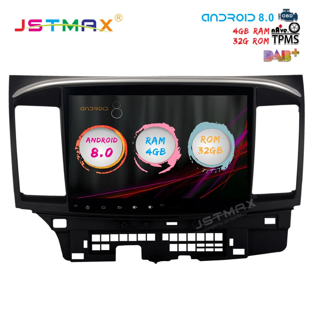 

JSTMAX 10.2" Android 8.0 Car GPS Player for Mitsubishi Lancer 10 EVO with 4G+32G Octa Core Auto Stereo Navi Radio Multimedia