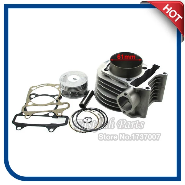 180cc цилиндр 61 мм комплект с большим отверстием для GY6 125cc 150cc 1P52QMI 1P57QMJ двигатель