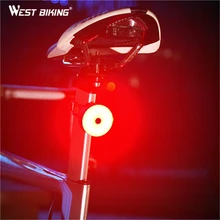 WEST BIKING велосипедный светильник usb зарядка водонепроницаемый велосипедный задний светильник задняя фара велосипеда Предупреждение подседельный фонарь мотоцикл светильник
