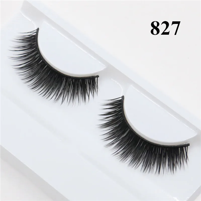 

1 Pair Natural False Eyelashes Fake Lashes Long Makeup 3D Mink Lashes Eyelash Extension Mink Eyelashes for Beauty Maquiagem 827