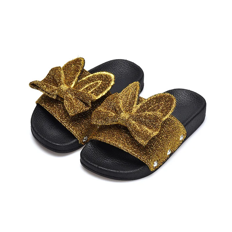 

2018 Summer Children Girl Korean Parenting Princess Leisure Time Cool Slipper Non-slip Bow One Word Eur 26 - 36 #2