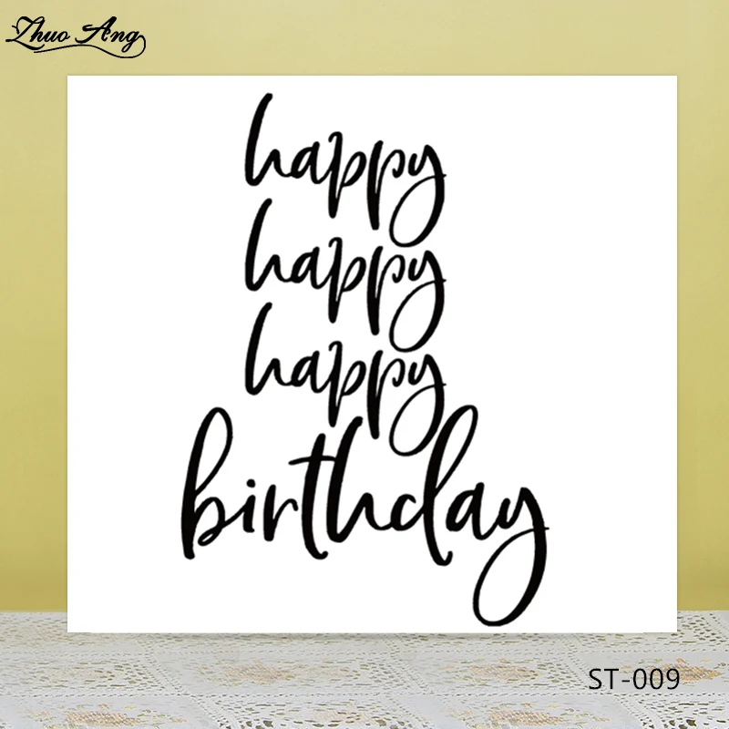 

ZhuoAng Selected language Clear Stamp/Seal for DIY Scrapbooking/Photo Album Decorative Card Making Clear Stamps