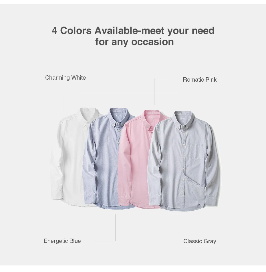 Markless Оксфорд хлопок для мужчин рубашки для мальчиков бизнес повседневное одноцветное цвет camisa masculina плюс размеры M-3XL рубашка chemise homme CSA7504M