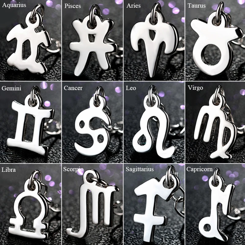 12 Constellation 925 Sterling Silver Pendant Zodiac Sign necklace Women Virgo Libra Scorpio Aquarius Necklace Wedding Jewelry