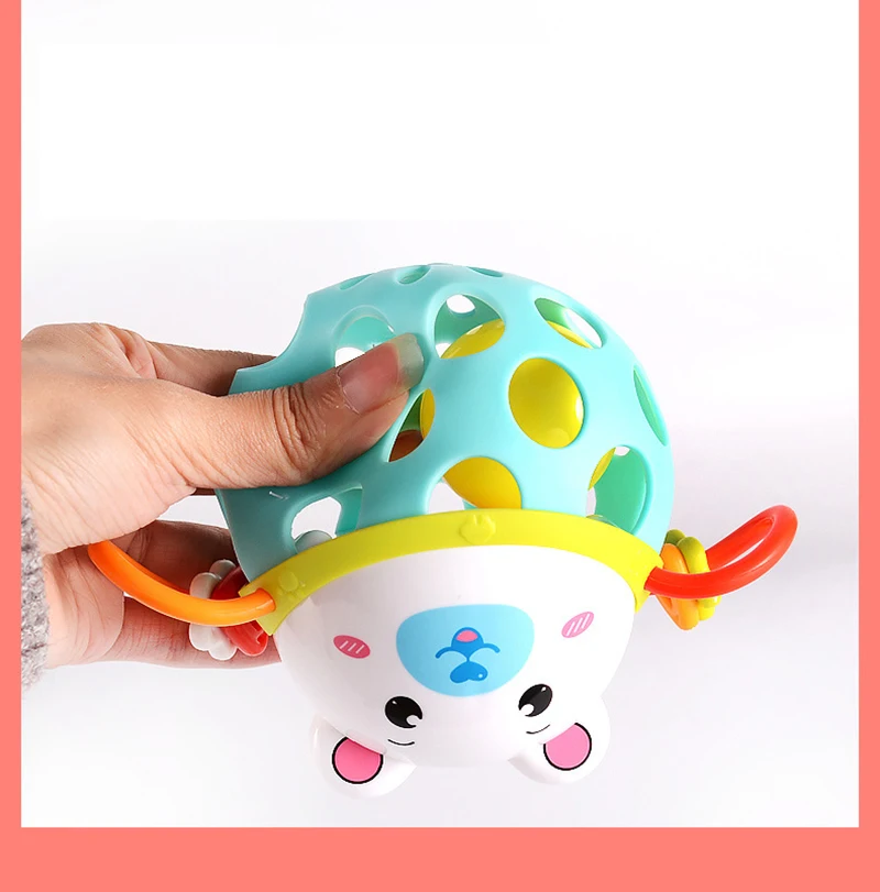 От 0 до 12 месяцев Детские погремушки Игрушка интеллект захватывающие десны пластиковые животные музыка ручной погремушка Ранний Образовательный подарок для новорожденных