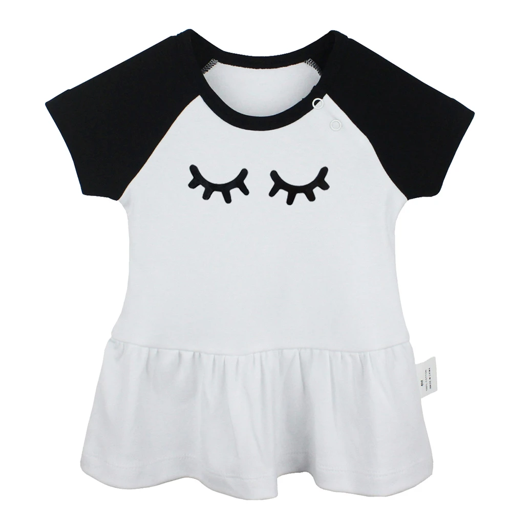 Robes En Coton Pour Bebes Filles Faciles Et Mignonnes Cils Sommeil Choisissez Votre Arme Symbole Drole Swag Vetements Pour Nourrissons Aliexpress
