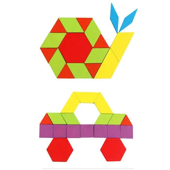 

Hot Selling IQ Pattern Puzzle Box Wooden Blocks Montessori Kids Toys Shapes Dissection