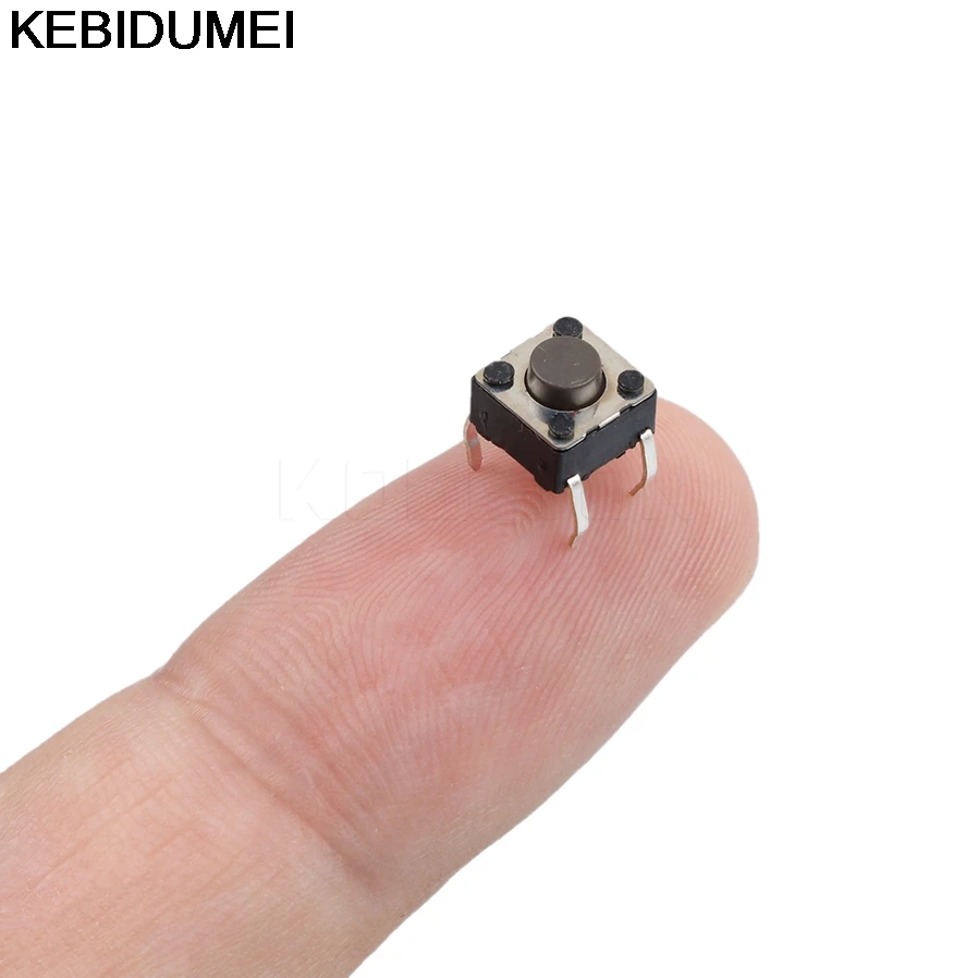 100pcs DIP Power Tactile Push Button Switch Momentary Tact 6x6x5mm DIP Top Copper Through Hole