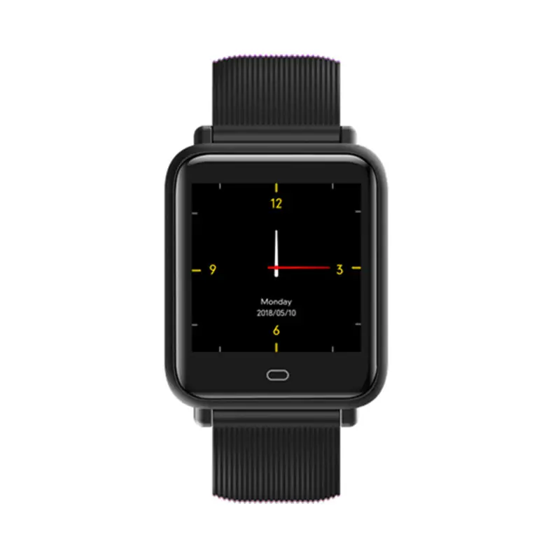 Q9 спортивные умные часы, часы на Android для женщин и мужчин, водонепроницаемые умные часы с сердечным ритмом, кровяное давление, умные часы для IOS телефона - Цвет: black without box