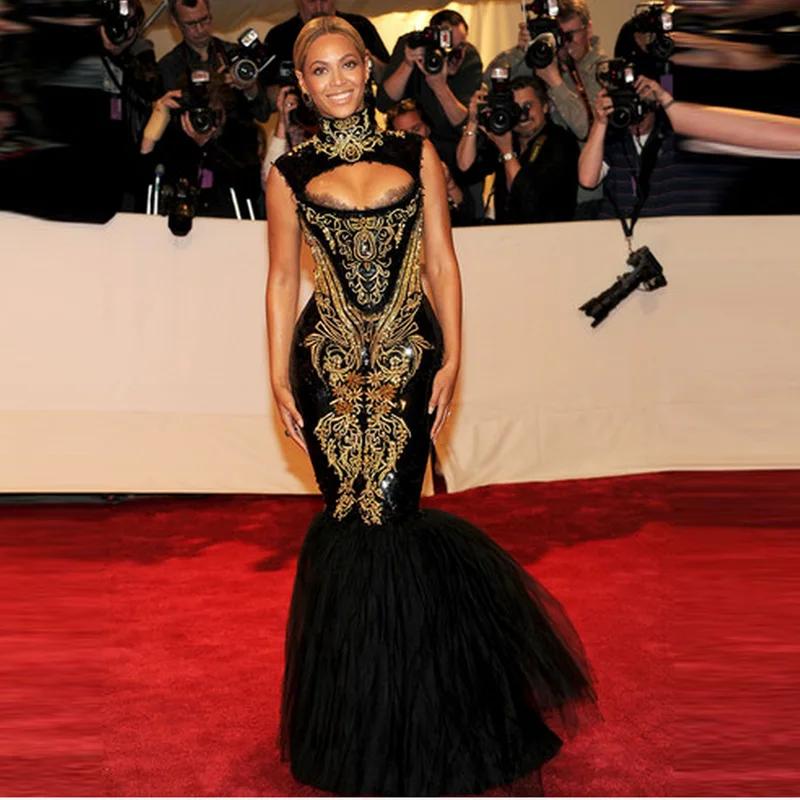 black and gold red carpet dresses