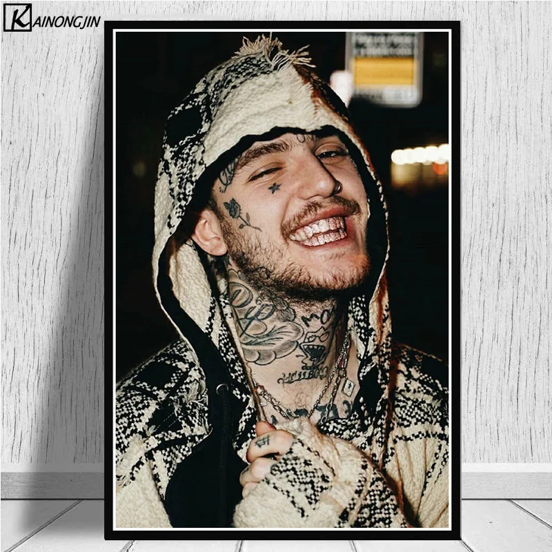 Плакат Lil Peep R.I.P плакаты и принты со звездами музыкальной певицы Картина на холсте