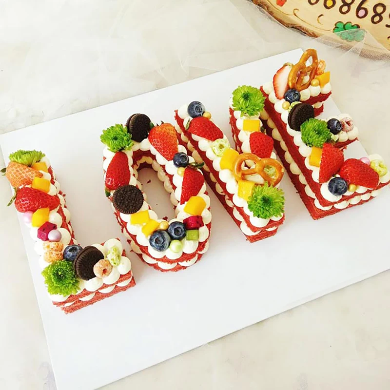 

Silicone Letter/Number Cake Mold Numbers Shape Cake Decoration Tool Letter LOVE Chocolate Mold Cookies Mold For Wedding Birthday