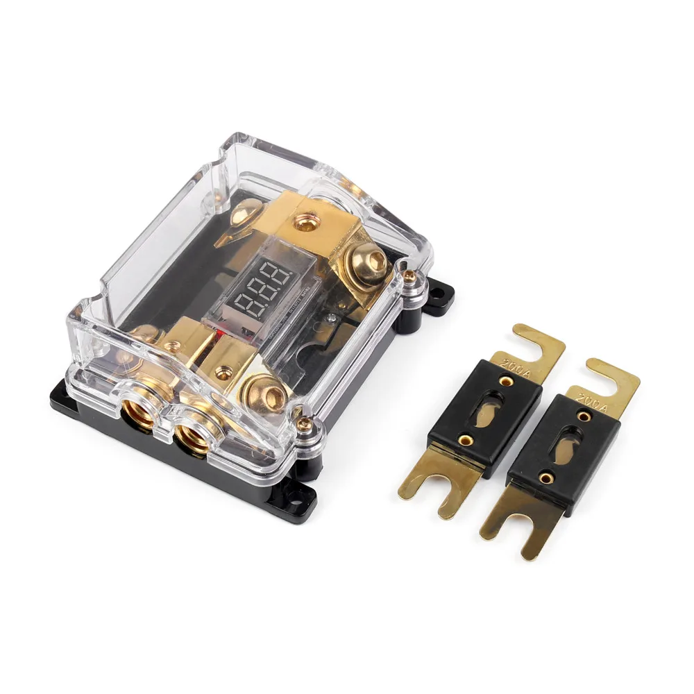 

Areyourshop ANL Fuse Holder Car Power Digital Display Heavy Multi Line Base 12V 1/4PCS New Arrival Transparent Holder