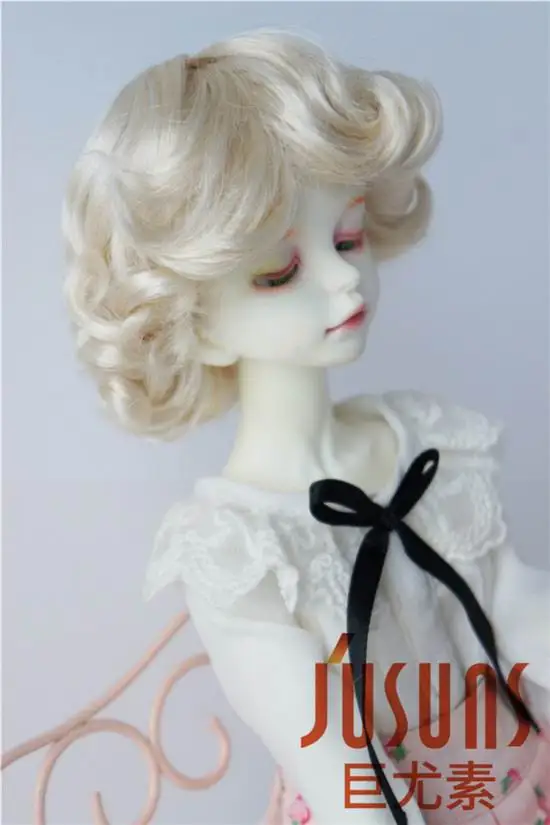 JD369 1/4 MSD парики для шарнирных кукол модный кудрявый парик 7-8 дюймов BJD синтетический, мохеровый, для куклы парики кукольные аксессуары